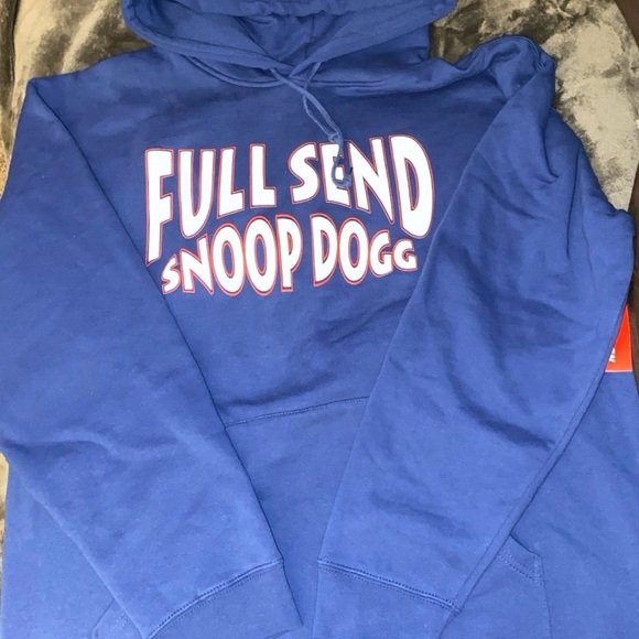 NWT- Blue Full Send Snoop Dogg Hoodie - Picture 2 of 4